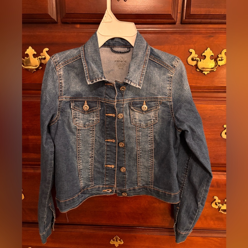 Jordache denim jean jacket size 10/12
